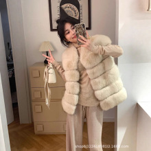 皮草马甲女款2025新款整皮狐狸毛真毛马夹海宁小个子毛毛上衣潮