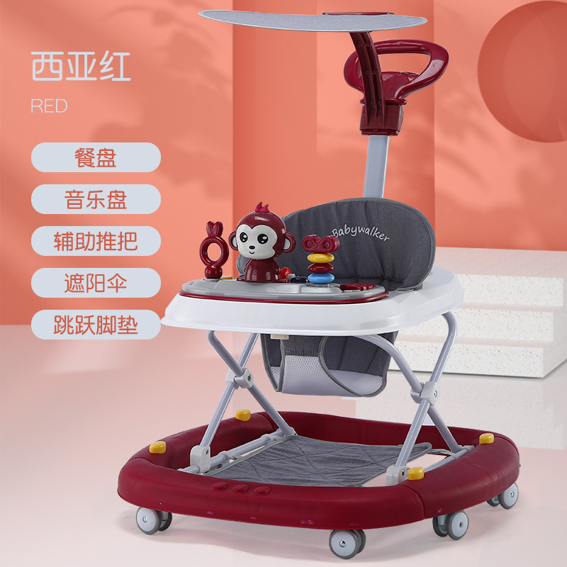 Caminillo para bebés con piernas anti-o, carro multifuncional anti-side, carro para bebés que se pueden sentar y empujar para conducir
