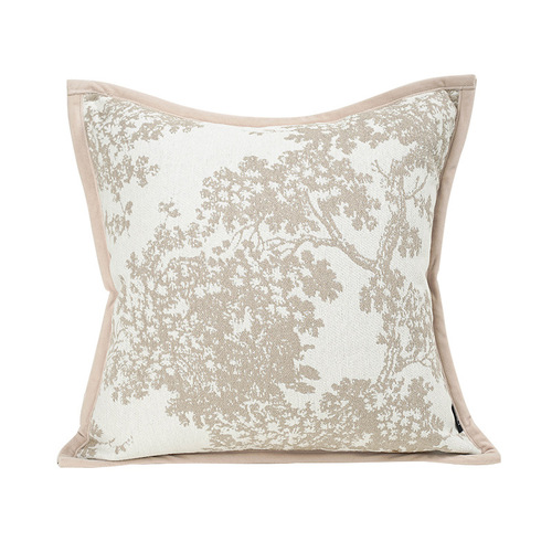 French Cream Style High-End Living Room Sofa Cushion Throw Pillow Sample Room Bedside Cushion Double-Sided Floral Chenille