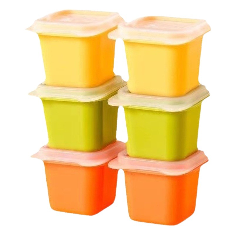 Household Ice Cube Mold One-bite Ice Cube Single Ice Cube Square Ice Box Quick-frozen Easy-to-demold Ice Storage Box with Lid