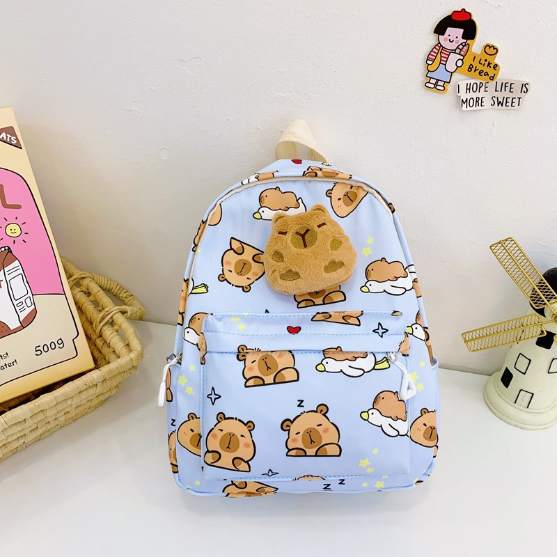 Jardín de infantes mochila de dibujos animados lindas muñecas de delfín de agua mochila de bebé impresión de aire extranjero mochila de niños