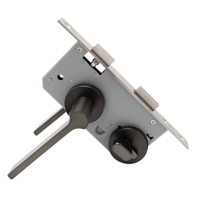 Aleación de zinc cerradura de la puerta interior gris split manija cerradura al por mayor dormitorio mudo cerradura de la puerta sólida split Lock