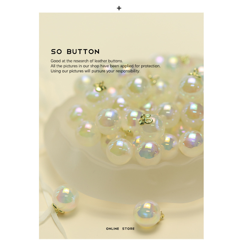 Arson ESSTUDIO Brilliant Bead Button Metal Pearl Cheongsam Button Top Cardigan Shirt Sleeve Collar Button Arson ESSTUDIO Brilliant Bead Button Metal Pearl Cheongsam Button Top Cardigan Shirt Sleeve Collar Button