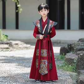 汉服男童秋季2026新款儿童古装武侠客公子帅气男孩唐装演出中国风