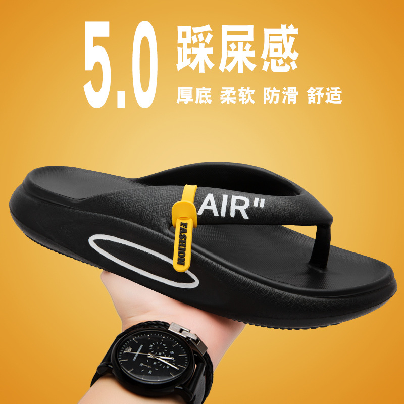 Chanclas EVA tendencia de verano para hombres, chanclas antideslizantes para hombres, sandalias de plataforma de playa resistentes al desgaste de fondo suave