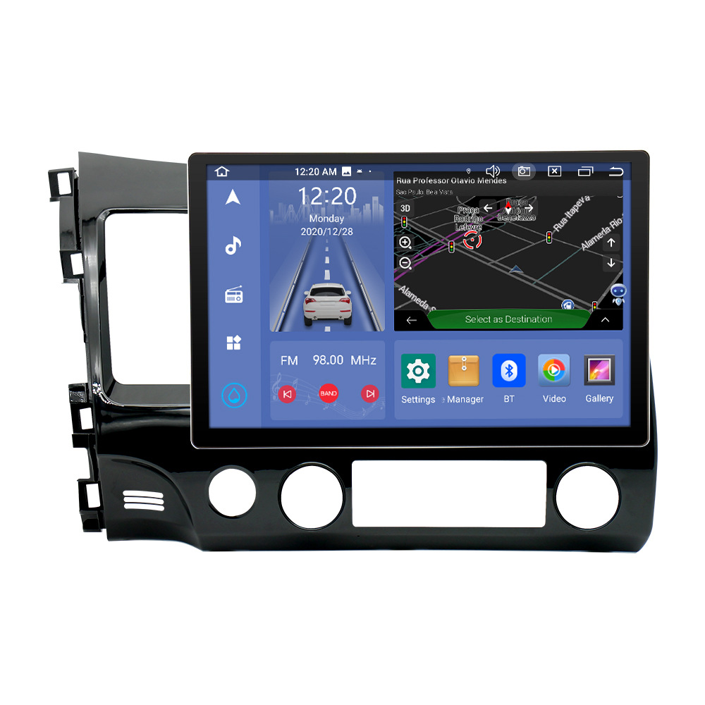 Adecuado para 13,3 pulgadas 06-11 Honda Civic 2 + 32 4 + 64 carplay coche Android navegación todo en una máquina