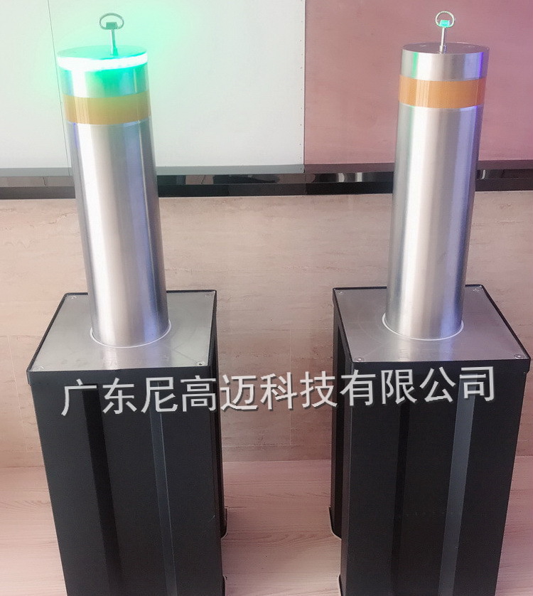 社区可升降成品发光车档LED警灯伸缩不锈钢路桩液压半自动防撞柱