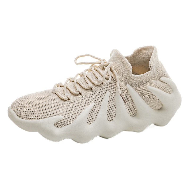 Sneaker mujer 2024 Verano nuevos zapatos de coco de pulpo de malla transpirable volador tejido zapatos casuales calcetines a juego zapatos