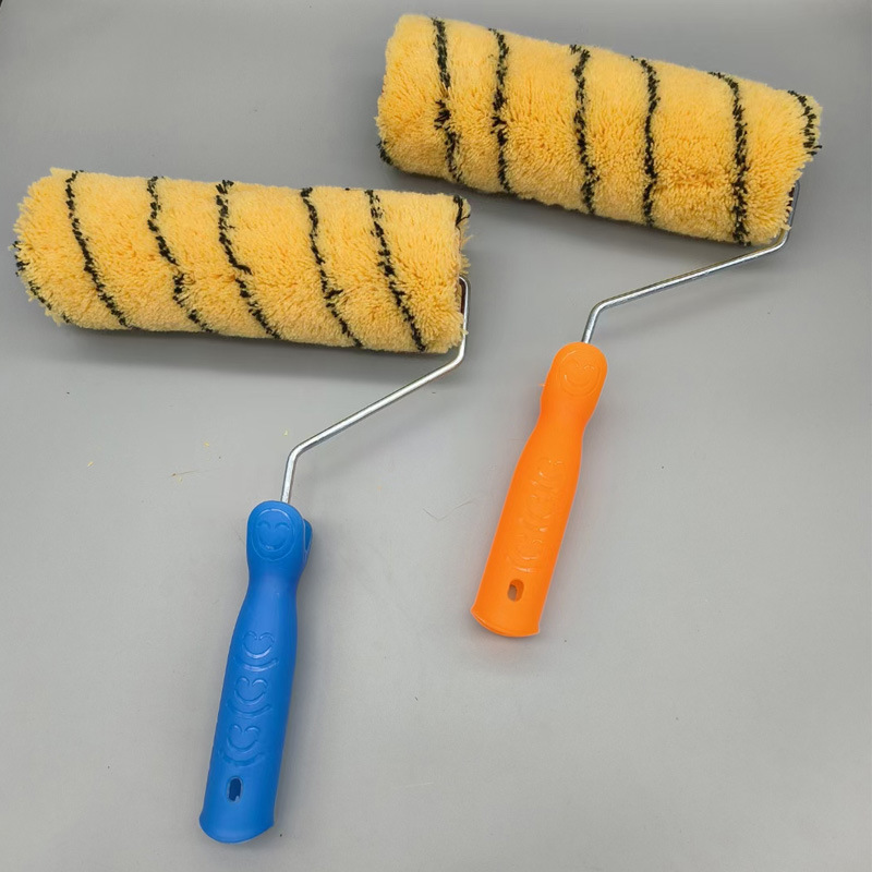 9 pulgadas gruesas cepillo de barril de pintura de látex de piel de tigre de comercio exterior cepillo de barril mezclado de algodón de pelo largo