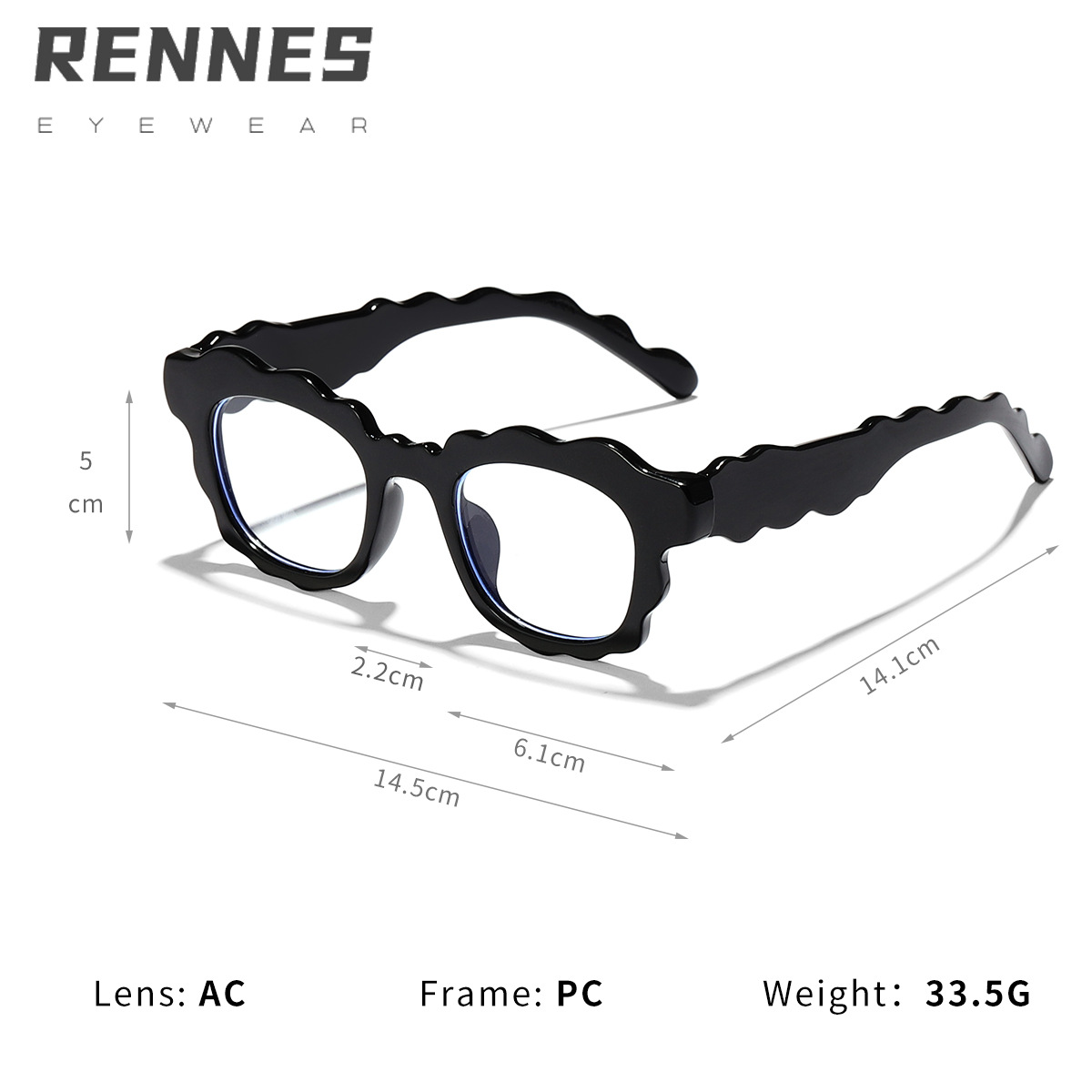 Gafas de borde de onda de flor personalizada de nueva moda transfronteriza cara lisa pequeñas gafas de luz anti-azul cuadradas