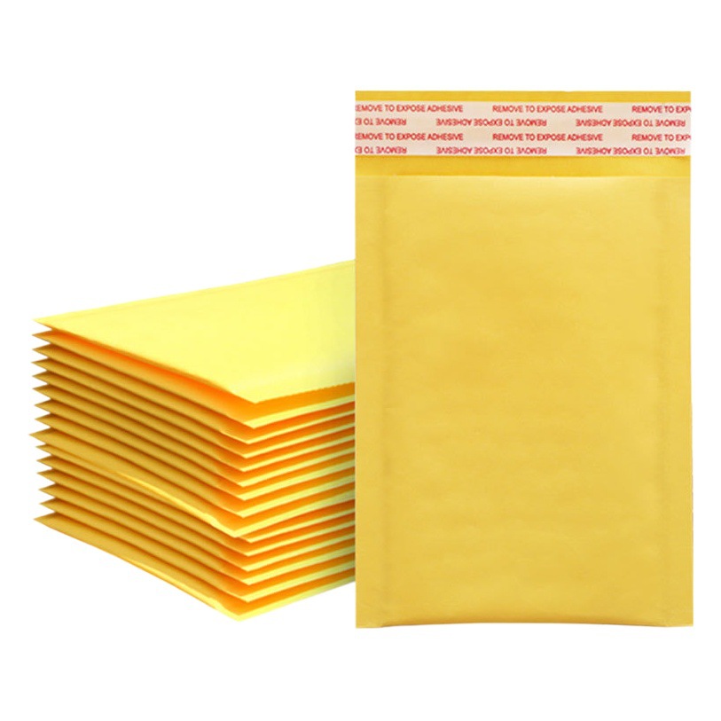 Bolsa de burbujas de papel kraft Bolsa de burbujas gruesa amarilla Bolsa de mensajería a prueba de golpes Bolsa de sobres Bolsa de espuma de embalaje de burbujas al por mayor
