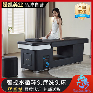 Hair Therapy Shampoo Bed, Barber Shop Special Water Circulation Fumigation with Water Heater, Beauty Massage, Ear Picking and Beauty All-In-One Bed