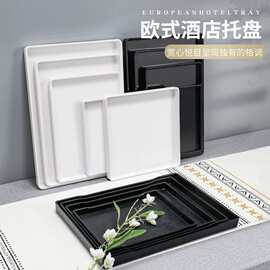 塑料托盘8寸9寸12寸16寸酒店宾馆客房茶盘水杯托盘洗漱用品收纳盘