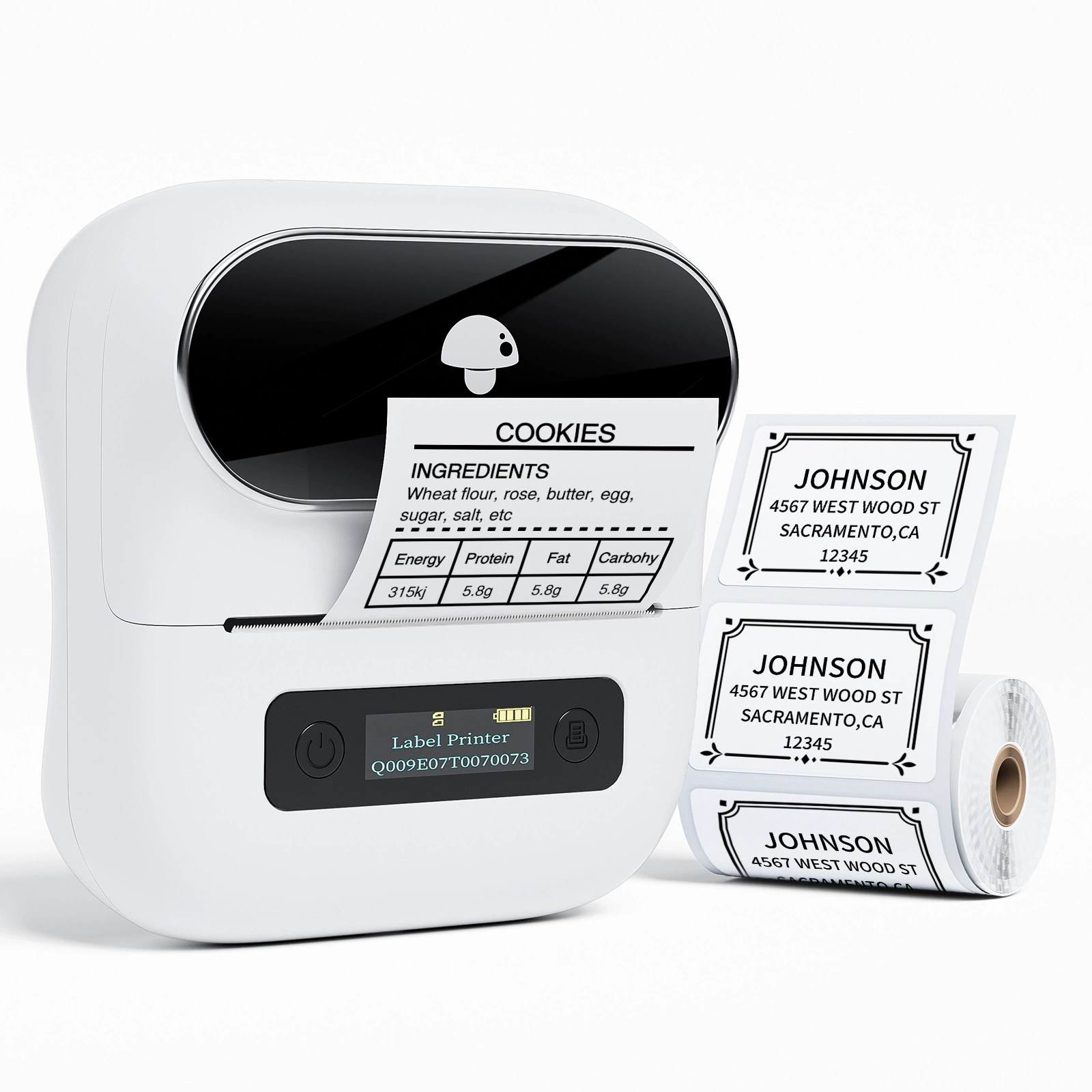 Handheld Phomemo M110/M150/M220 Thermal Label Printer, Portable Bluetooth, 20–75 mm