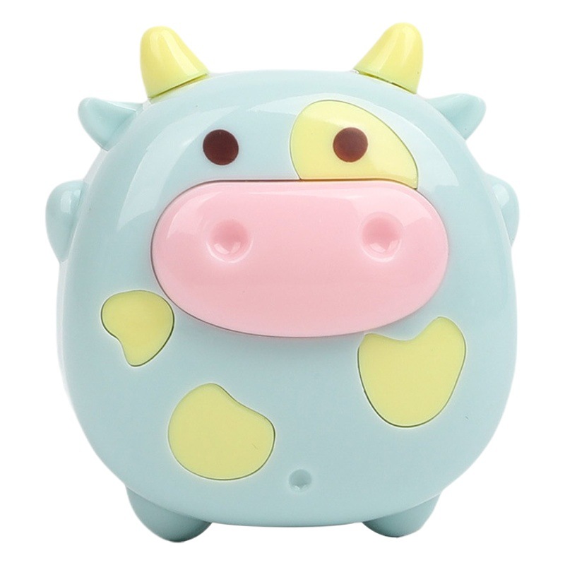 1909 Sacapuntas de lápiz de vaca pequeña Sacapuntas de lápiz de forma Linda niños papelería creativa Sacapuntas de lápiz portátil de dibujos animados