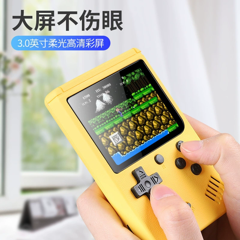 Handheld Retro Game Console 500-in-1, macaron colors, single or double-handle, compact size