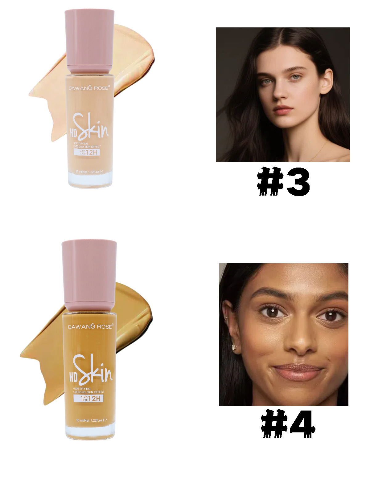 Fond De Teint Longue Tenue Hydratant Couvrant Pour Le Visage_voghion.com