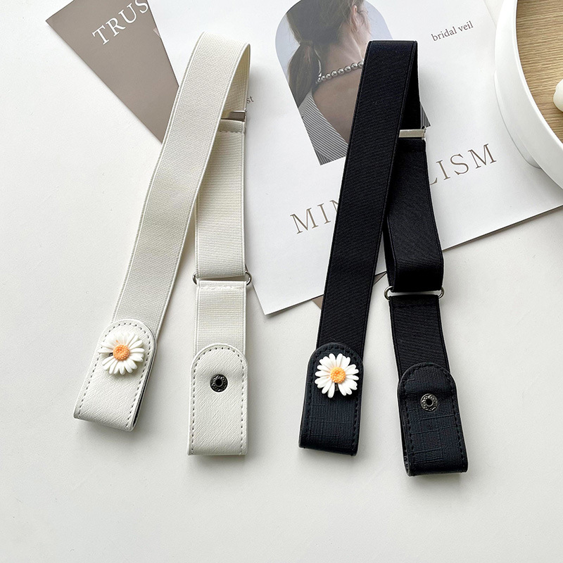 De alta calidad al por mayor Punch-libre perezoso cinturón pantalones vaqueros de las mujeres todo partido invisible elástico cinturón decorativo