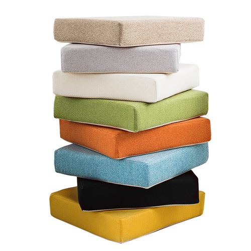 Linen cushion 35D high density sponge cushion solid wood sofa cushion thickened mahogany chair cushion can be customized