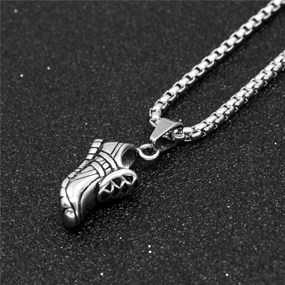 Sneaker Pendant Necklace In Stainless Steel For Couples Gift_voghion.com