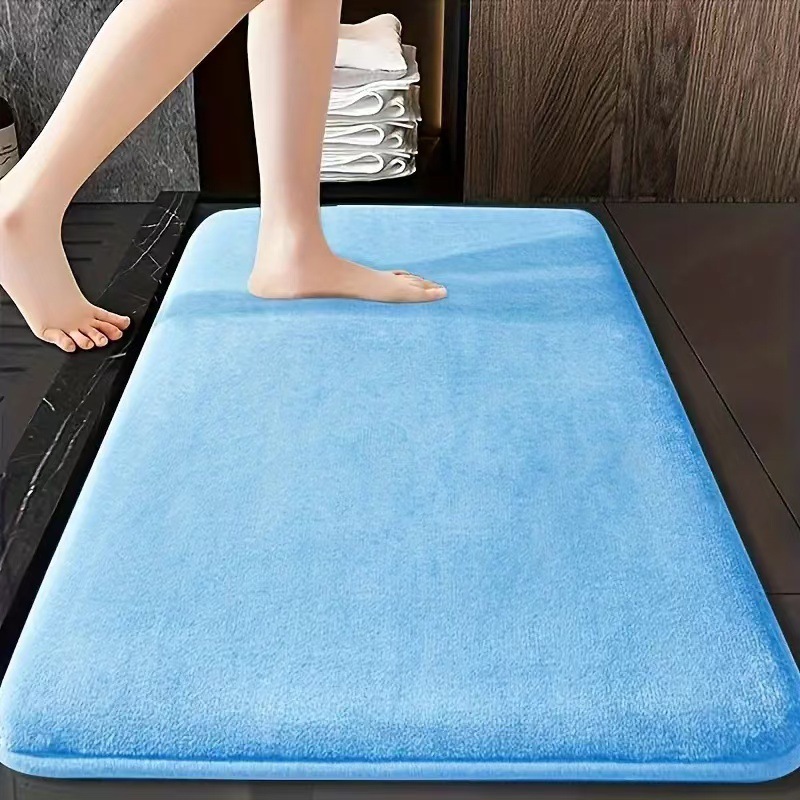 Transfronterizos temu color sólido coral lana esterilla de baño inodoro puerta de absorción de agua esterilla anti-deslizante esterilla de pies