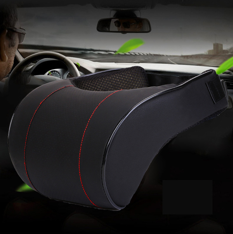 Neck car decoration pillow car headrest supplies leather headrest lumbar headrest pillow memory cushion cotton large car