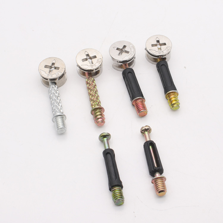 12mm de espesor hoja de madera de tres en un conector de dos en uno auto-tapping enlace 9,5mm de alto conector de los muebles