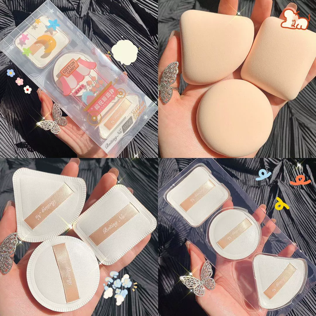 Cotton sponge, triangular storage box