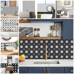 外貿跨境熱銷款拼接星星瓷磚貼家居改造地板貼裝飾自粘磨砂牆貼紙