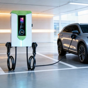 7Kw14Kw New Energy Vehicle Ac Charging Station, High-Power Commercial Wall-Mounted Column Type, Supports Code Scanning and Card Swiping for Home Use