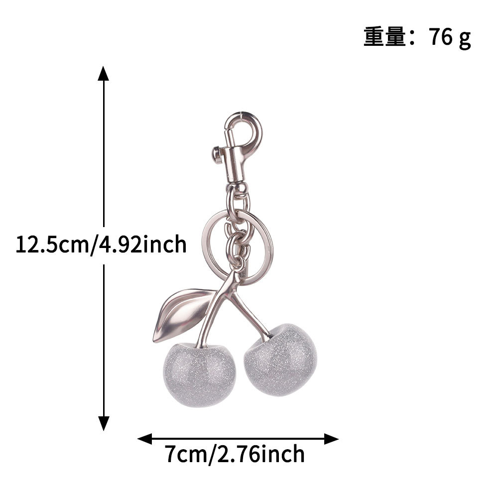 Transfronterizos directamente para bolsas de cereza colgantes de moda llaveras de automóviles llaveras de Amazon llaveras de metal accesorios de bolsas al por mayor