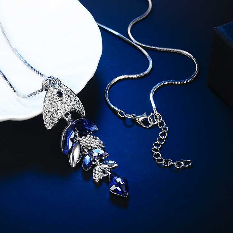 YH ~ estilo coreano simple nuevo personalizado Fishbone suéter cadena transfronteriza largo todo-fósforo ropa colgante collar de moda para las mujeres