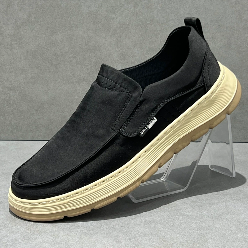 Одна педаль мужская обувь летняя дышащая обувь из ледяной ткани 25 новая легкая толстая подошва нескользящая старая пекинская ленивая повседневная обувь