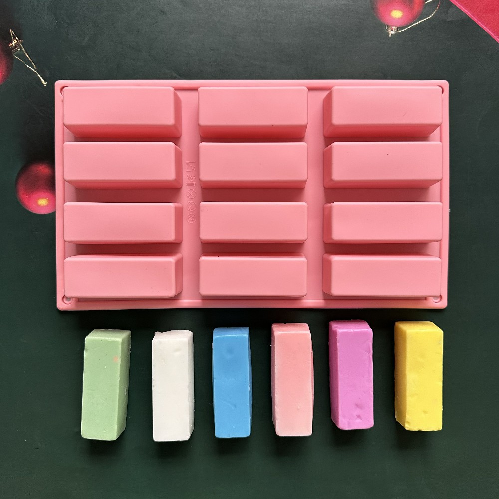 12 líneas 133 molde de silicona pastel helado pudín molde de postre jabón utensilios