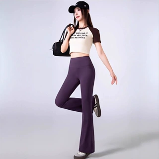瑜伽裤女提臀外穿弹力无口袋运动紧身健身裤高弹显腿长薄款休闲裤