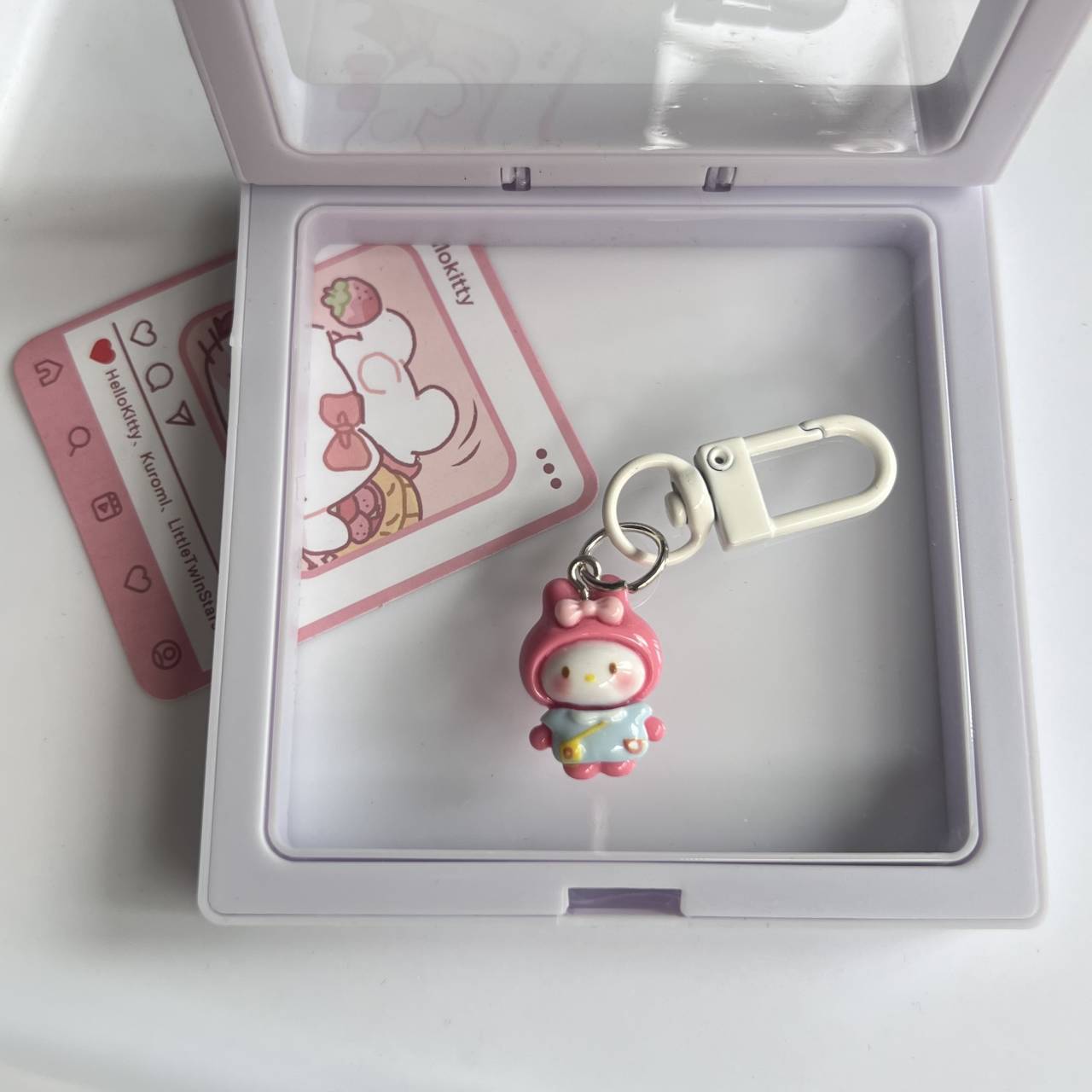 Cute Kindergarten Sanrio Lobster Chain Original School Bag Pendant Girl Cartoon Key Chain Girl Friend Gift Accessories