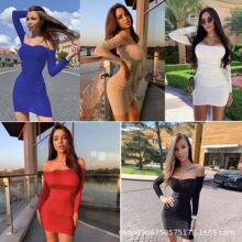 2024新款女装SHEIN连衣裙性感包臀礼服辣妹款批发 sexy dress g