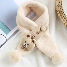 儿童围巾秋冬男女童保暖宝宝萌可爱婴儿仿兔毛毛绒韩版卡通脖套