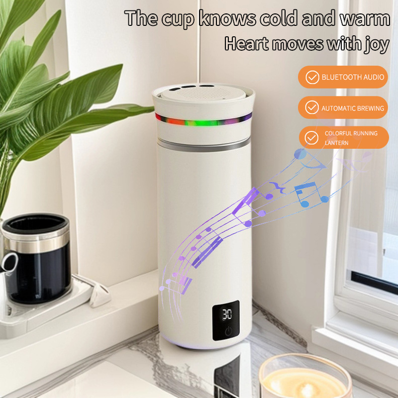 Amazon recargable música taza de agitación automática taza de agitación eléctrica taza de agua de polvo de plástico conveniente taza de agitación de café