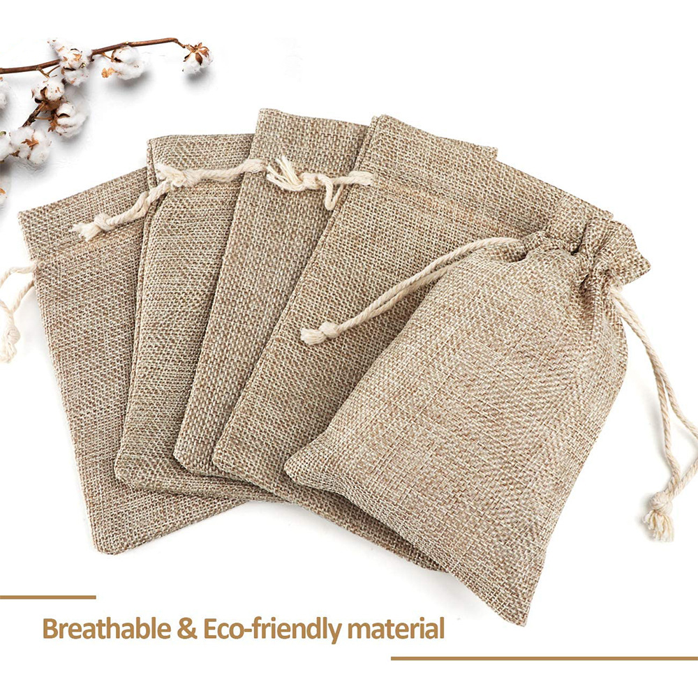 Cotton rope and jute bag, bamboo charcoal aroma pack, gift jewelry storage drawstring bag, wholesale logo