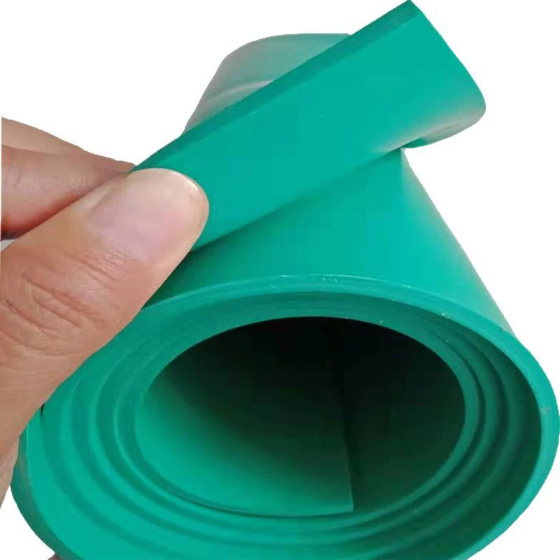 Green carpet PVC from soft rubber, increased thickness, 4mm