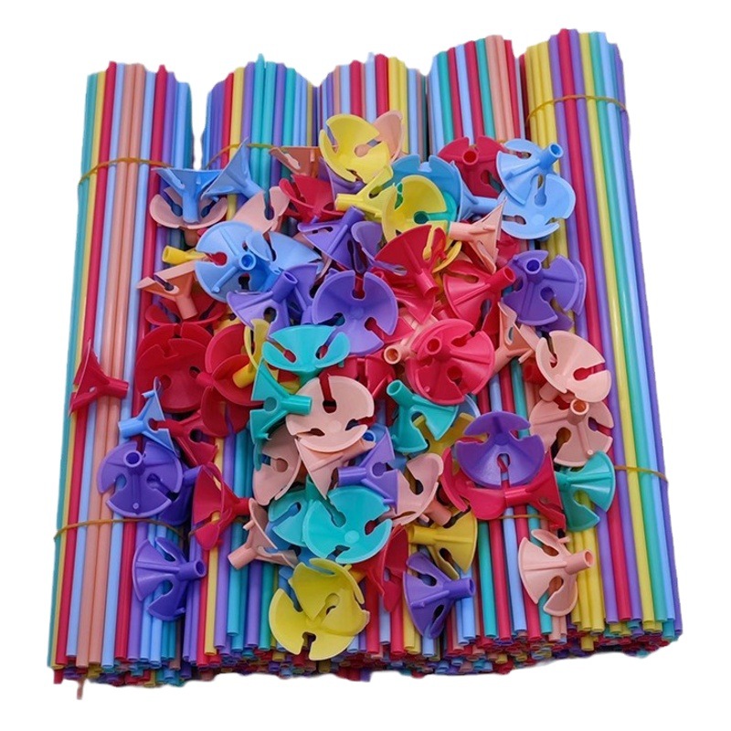Balloon support rod factory wholesale transparent strawberry fruit bouquet bracket Rod accessories hardened balloon hand stick