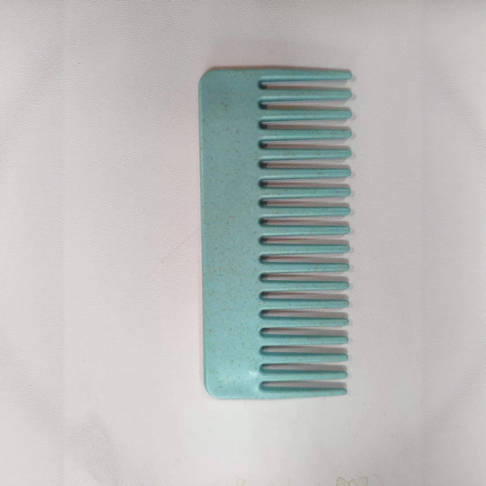 Peine rectangular de dientes anchos de estilo caliente transfronterizo, peine plano esponjoso de paja de trigo, peinado suave, peine antiestático para mujer