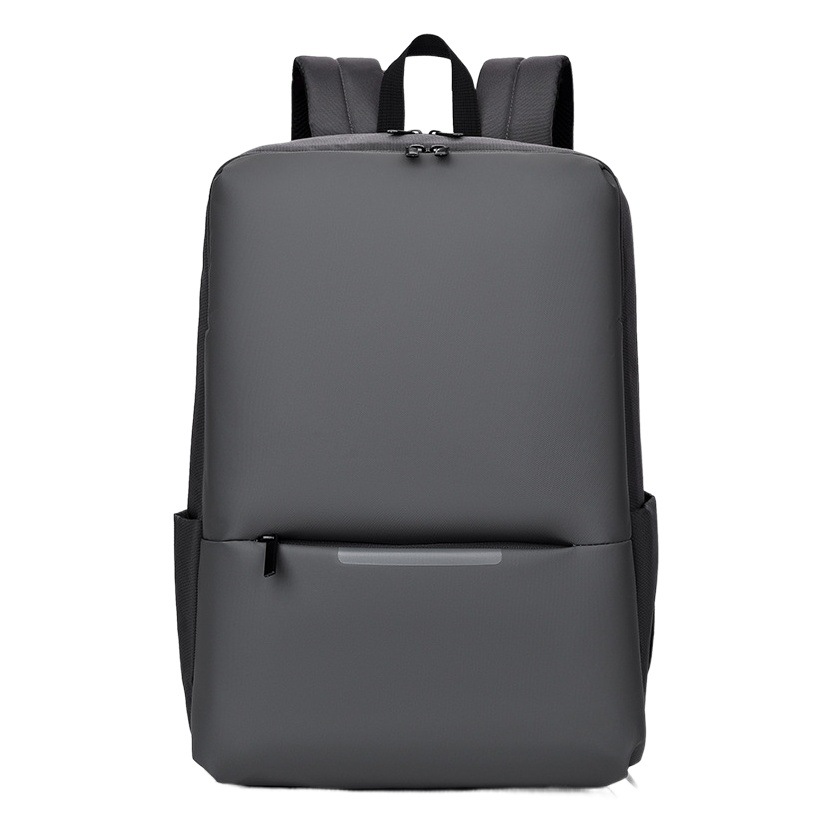 Cross-Border Wholesale Men's Casual Backpack with Logo Printed Ultra-Light Laptop Backpack Leather Film Business Backpack