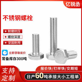现货供应201 304不锈钢外六角螺丝 加长全牙外六角螺栓