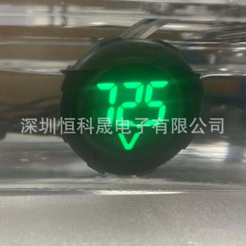 Новая Водонепроницаемая измерительная головка проста в установке, круглая матовая двухпроводная DC4V-100V Вольтметр с цифровым дисплеем постоянного тока Электрический