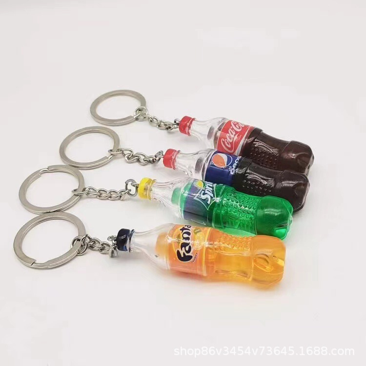 かわいいミニコーラフェンダー飲料瓶缶キーホルダーカップルバッグ自動車ストラップ小プレゼント|undefined