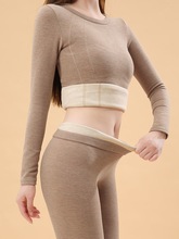 保暖内衣女无痕发热加厚加绒德蚕丝内穿打底秋衣秋裤套装冬季