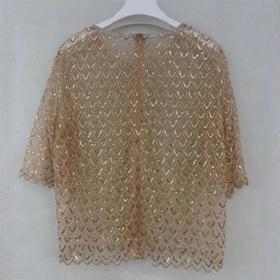 Летний тренд ногтей с бисером и sequins, #6683