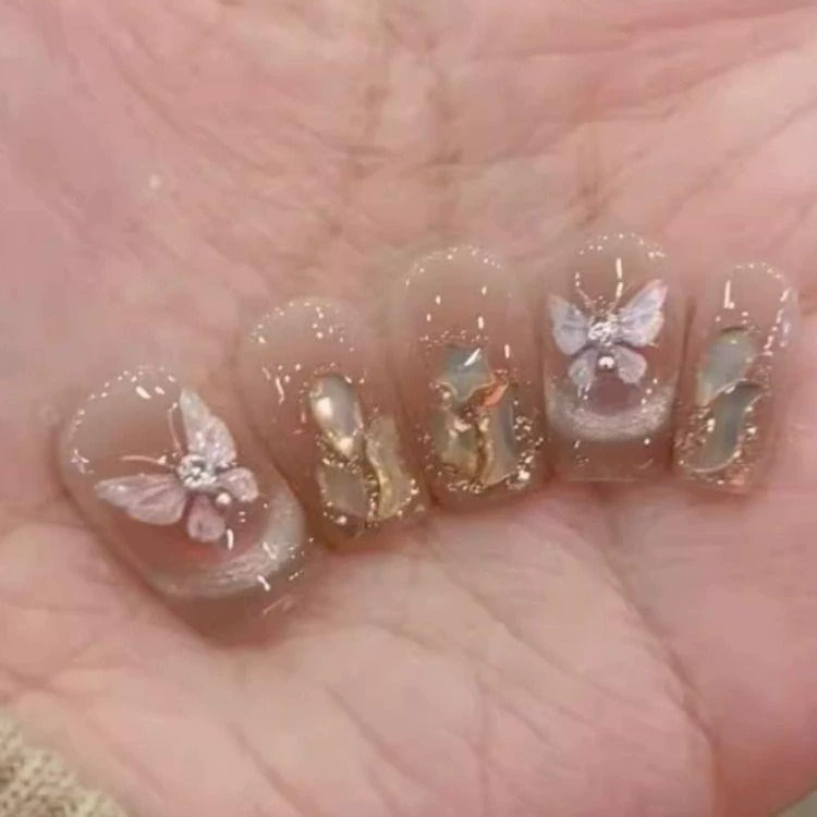 Сетка красная красная маникюрная одежда ручной работы из стальных шариков румяна весной и летом овальное желе